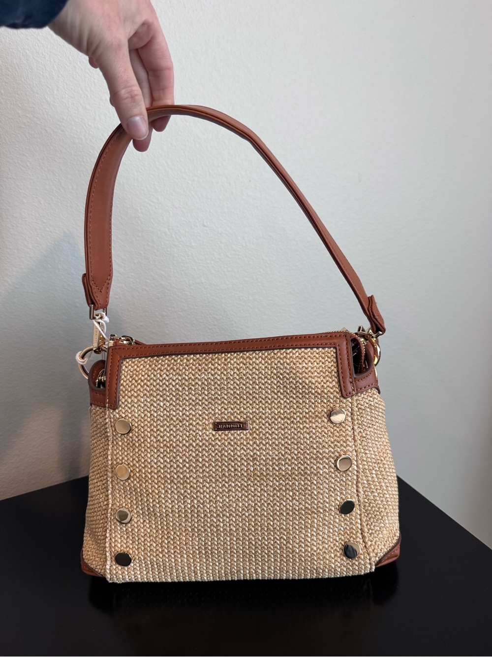 Hammitt Bryant Med Cocoa Raffia Bag NWT - Picture 3 of 7